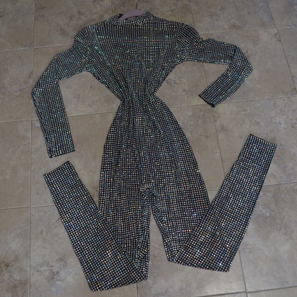 Angel Brinks Dresses & Skirts - Send Offers Rhinestone Bling Sequin Jumpsuit Prom